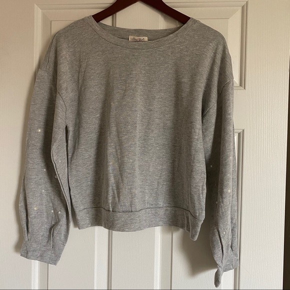 Ultra Flirt LongSleeve Sweatshirt Pearl Top Medium - Picture 2 of 9